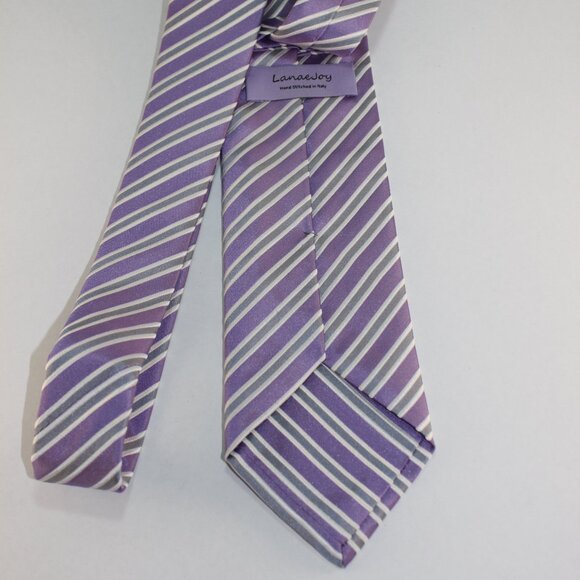 NEW Lanae Joy Silk Tie - Exclusive Private Label - Lavender Silve… - Picture 3 of 4